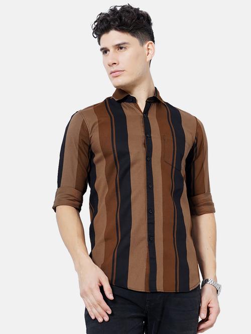 mens stripes casual shirt - 19081733 - Very Small Image - 1