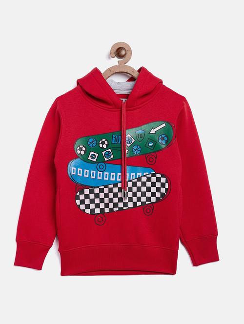 hooded neck printed sweatshirt  - 19081792 - Very Small Image - 1