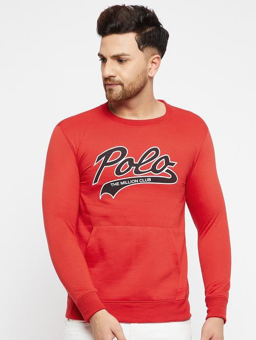 red coloured printed sweatshirt - 19081851 - Very Small Image - 1