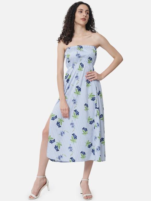 Women's Tube Floral Dress - 19082706 - Very Small Image - 1