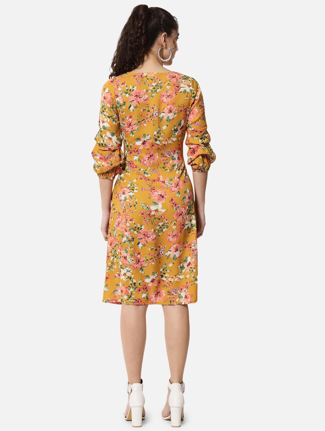 women's belted floral dress - 19082723 - Zoom Image - 3