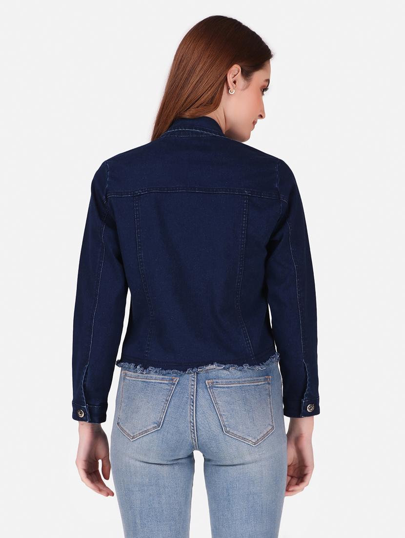 dark blue denim summer jacket - 19082741 - Standard Image - 2
