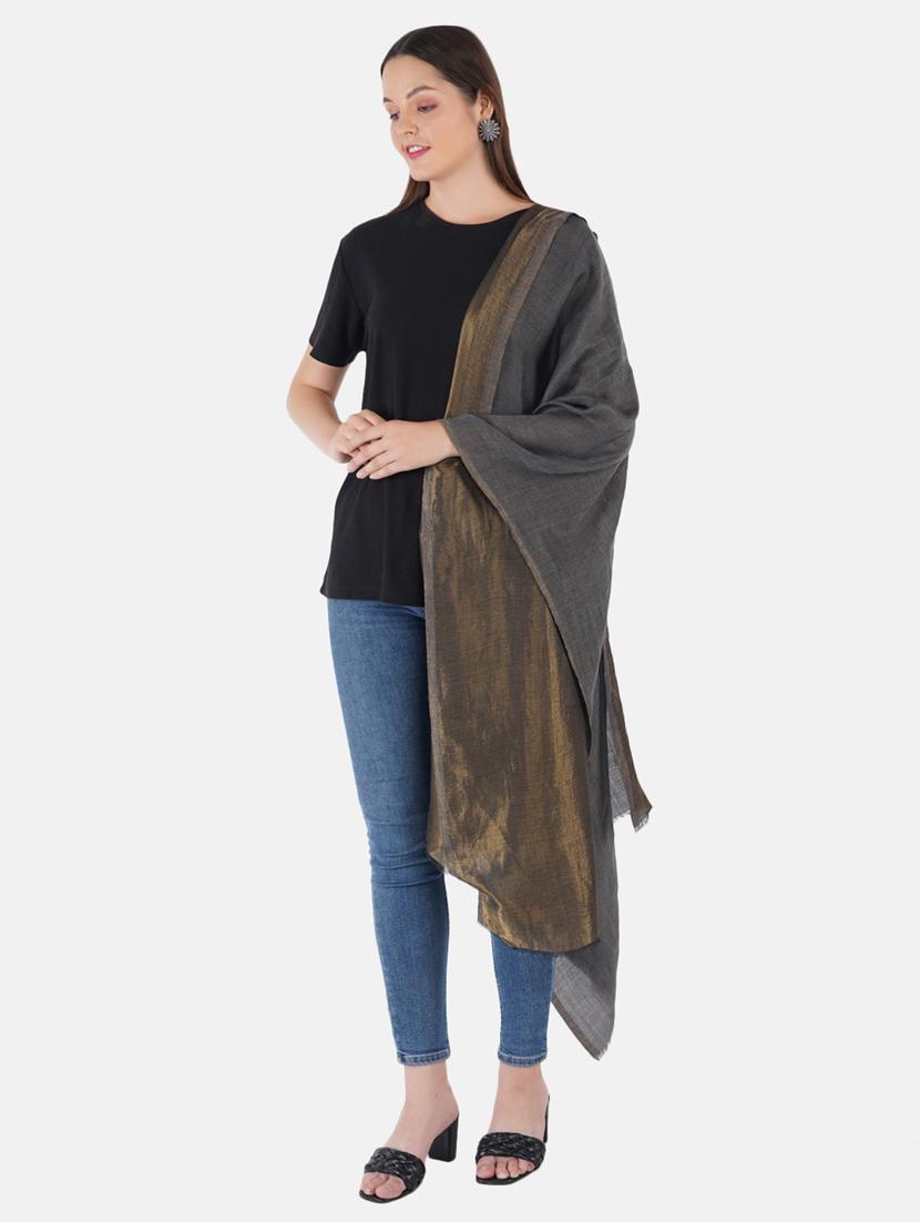 women's solid print stole - 19082853 - Standard Image - 2