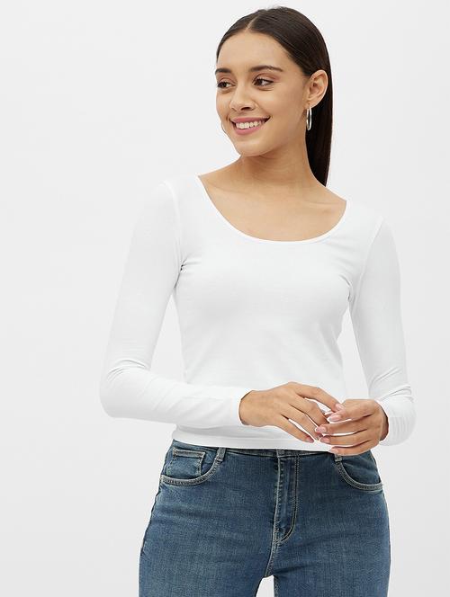 white cotton regular tee - 19083700 - Very Small Image - 1