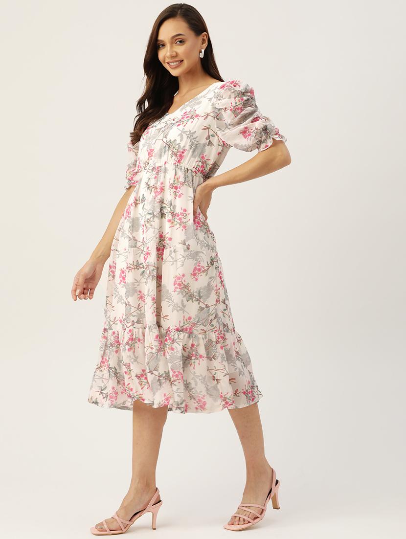 women's tiered floral dress - 19083876 - Standard Image - 2