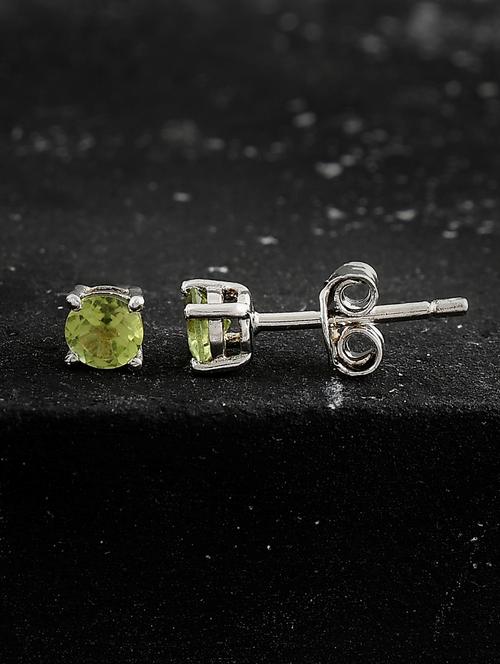 silver plated stud earring - 19085307 - Very Small Image - 1