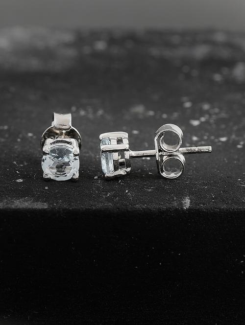 silver plated stud earring - 19085342 - Very Small Image - 1