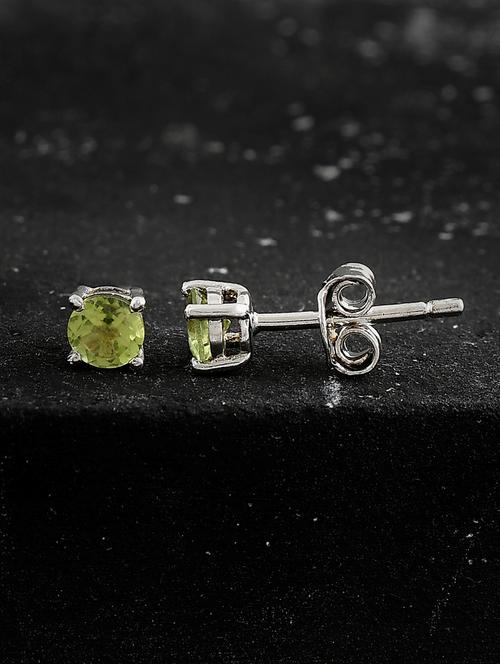 silver plated stud earring - 19085358 - Very Small Image - 1