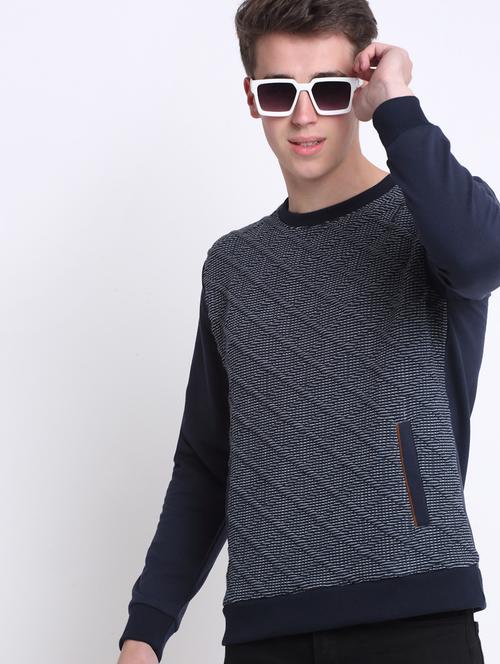 blue cotton sweatshirt - 19085552 - Very Small Image - 1