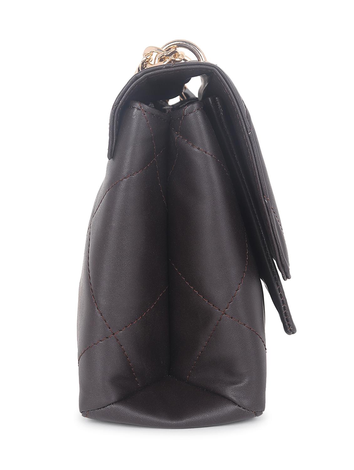 brown leatherette (pu) sling bag - 19086536 - Zoom Image - 3