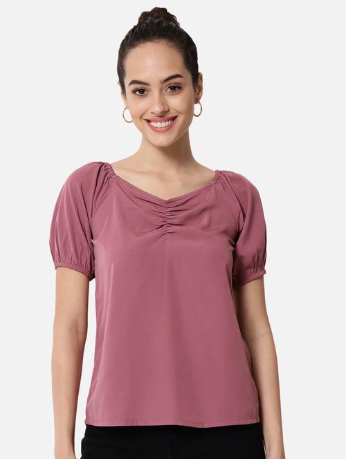 women's straight v neck top - 19086754 - Very Small Image - 1