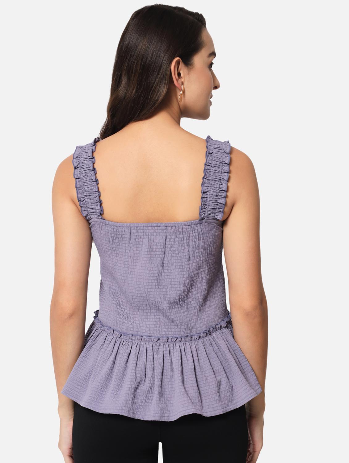 women's peplum shoulder strap top - 19086803 - Zoom Image - 3