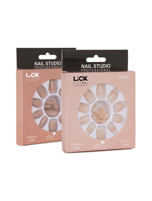 pack of 2 lick reusable artificial false acrylic press on nails  - 19087008 - Very Small Image - 1