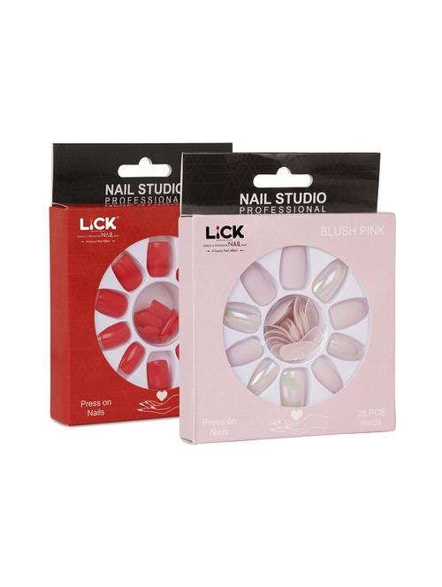 pack of 2 lick reusable artificial false acrylic press on nails  - 19087061 - Very Small Image - 1