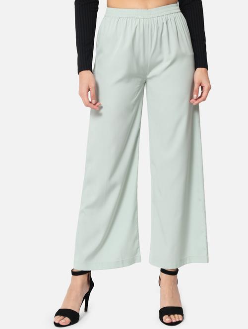 mid rise solid straight palazzo - 19087761 - Very Small Image - 1