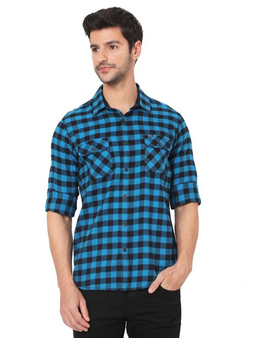 black cotton casual shirt - 19088155 - Very Small Image - 1