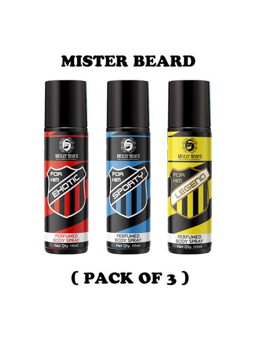 exotic, sporty & legend perfumed body spray, pack of 3 - 19090053 - Very Small Image - 1