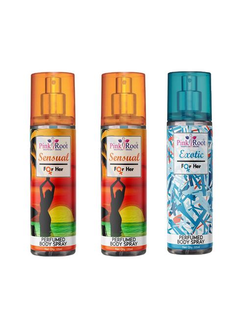 sensual & exotic perfumed body spray for women, pack of 3 - 19090078 - Very Small Image - 1