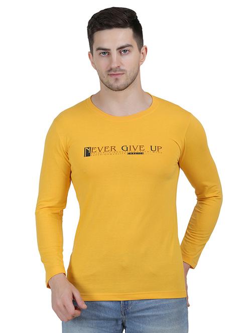 yellow printed regular t-shirt - 19090217 - Very Small Image - 1