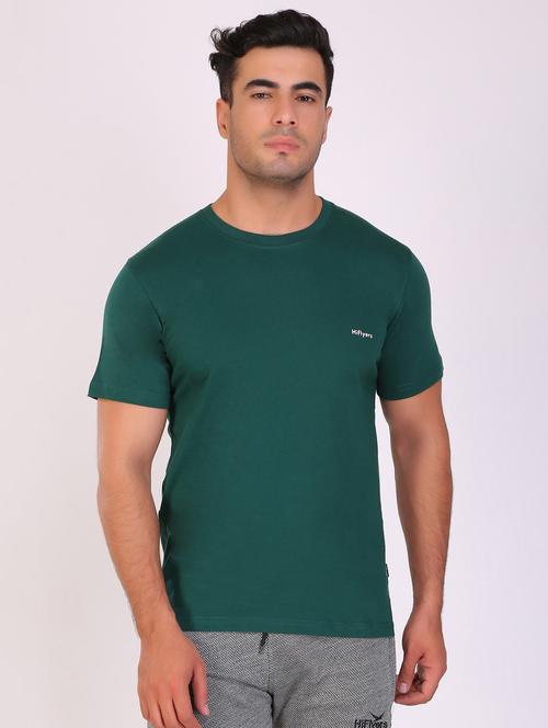green solid regular t-shirt - 19090300 - Very Small Image - 1