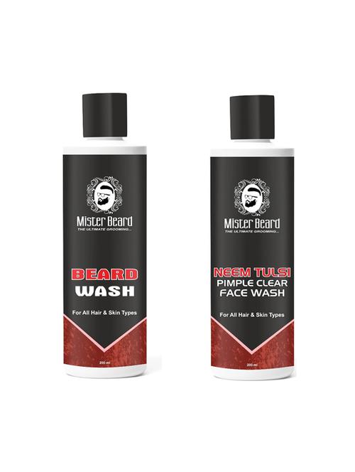 beard wash 200ml with neem tulsi pimple clear facewash 200ml - 19097003 - Very Small Image - 1