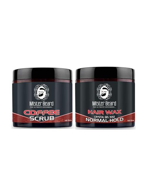 coffee scrub 100gm with hair wax crystal gel wax normal hold 100gm - 19097028 - Very Small Image - 1