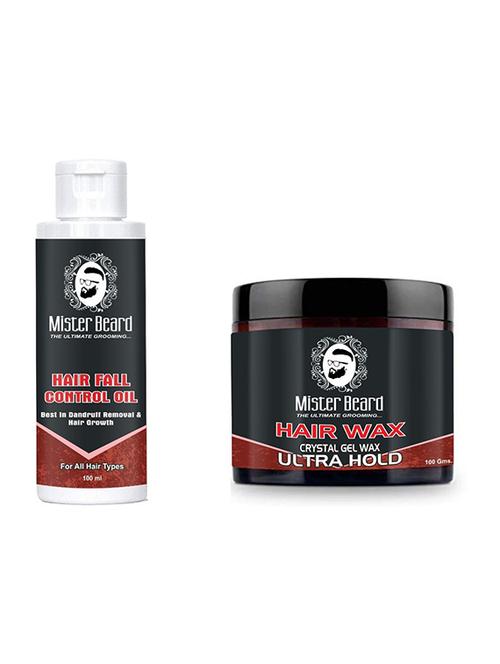 hair wax crystal gel wax ultra hold 100gm with hairfall control hair oil 100ml - 19097065 - Very Small Image - 1