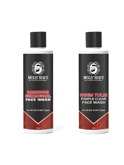 bamboo charcoal facewash 200ml with neem tulsi pimple clear facewash 200ml - 19097202 - Very Small Image - 1