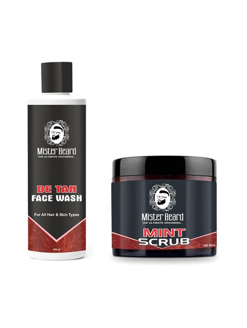 de-tan facewash 200ml with mint scrub 100gm - 19097203 - Very Small Image - 1