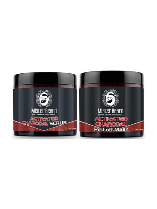 activated charcoal scrub 100gm with activated charcoal peel off mask 100gm - 19097440 - Very Small Image - 1