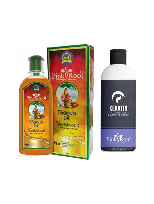 thanda oil sandalwood 200ml with keratin shampoo 200ml - 19099319 - Very Small Image - 1