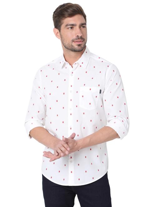 white cotton casual shirt - 19100278 - Very Small Image - 1