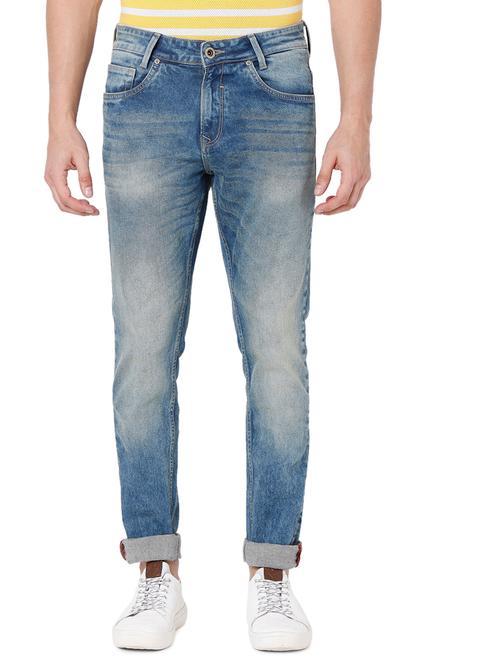 blue heavy washed jeans - 19100392 - Very Small Image - 1