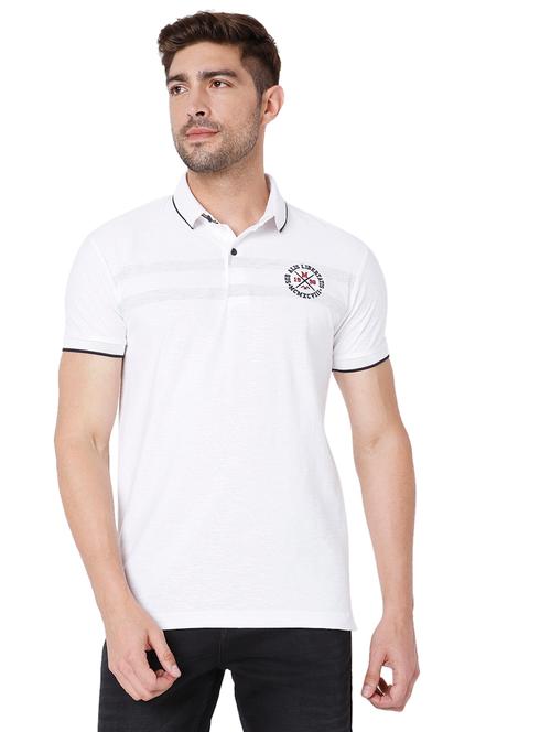 white solid polo t-shirt  - 19100502 - Very Small Image - 1