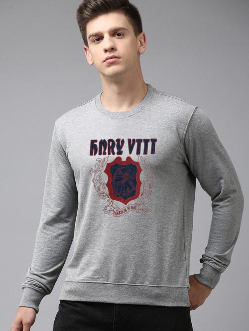 grey cotton sweatshirt - 19100657 - Very Small Image - 1