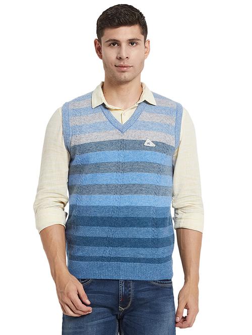 v neck striped pullover  - 19101745 - Very Small Image - 1