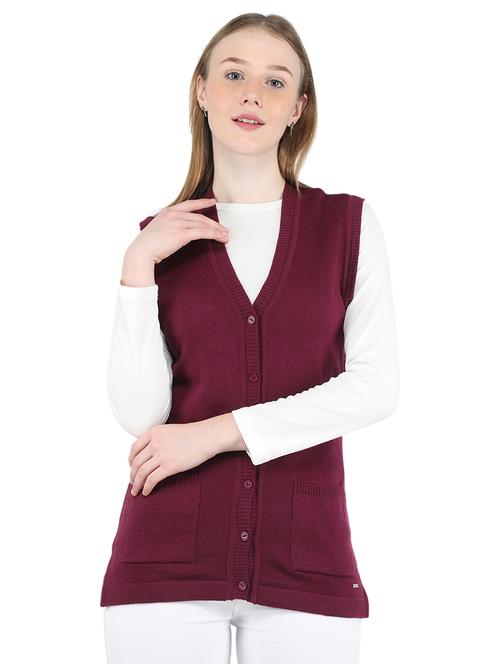v neck self design cardigan - 19101857 - Very Small Image - 1