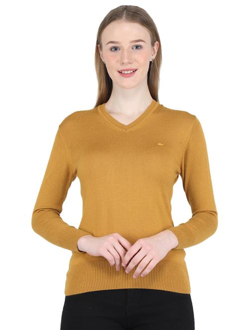 v-neck solid regular pullover - 19101910 - Very Small Image - 1