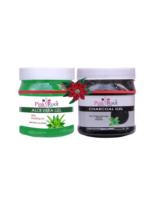 aloe vera gel 500gm with charcoal gel 500gm - 19102214 - Very Small Image - 1