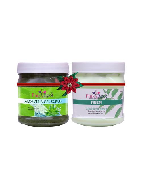 aloe vera gel scrub 500gm with neem scrub 500gm - 19102537 - Very Small Image - 1