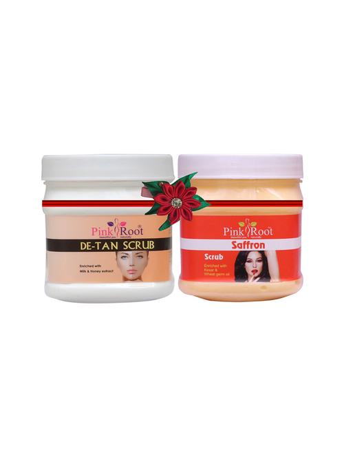 de-tan scrub 500gm with saffron scrub 500gm - 19102555 - Very Small Image - 1