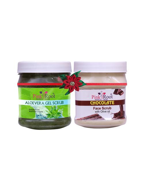aloe vera gel scrub 500gm with chocolate scrub 500gm - 19102646 - Very Small Image - 1