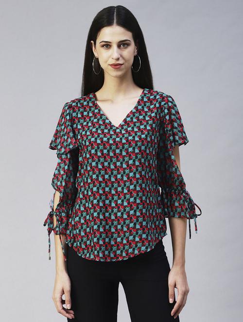multi coloured printed regular top - 19108440 - Very Small Image - 1