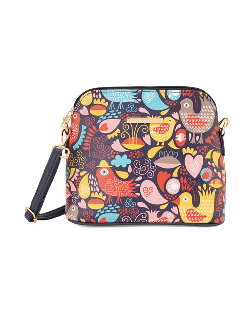 blue leatherette (pu) sling bag - 19108489 - Very Small Image - 1