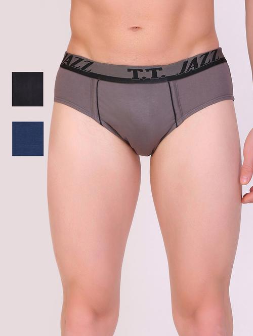 men solid briefs combo - 19108728 - Very Small Image - 1