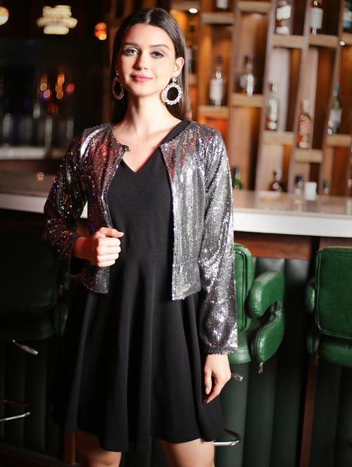 silver sequin shrug - 19109037 - Very Small Image - 1