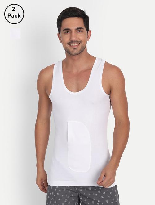 men solid vest combo - 19109195 - Very Small Image - 1