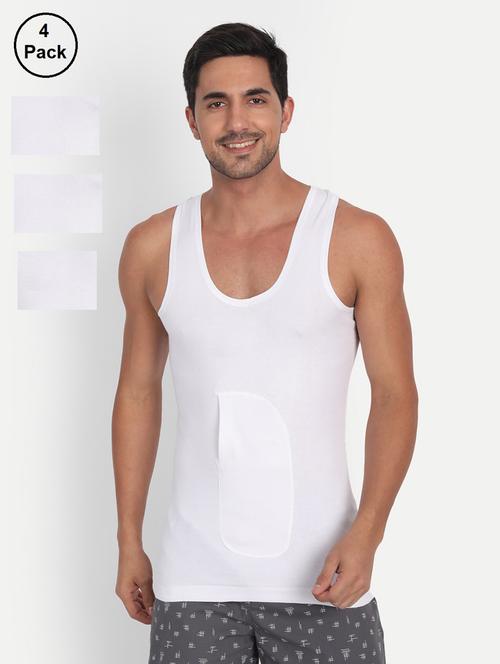 men solid vest combo - 19109218 - Very Small Image - 1