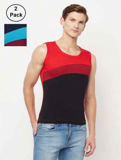 men color block vest combo - 19109232 - Very Small Image - 1