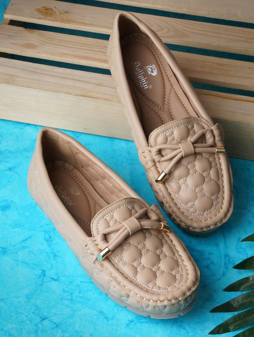 pink pu slip on loafers - 19110457 - Very Small Image - 1